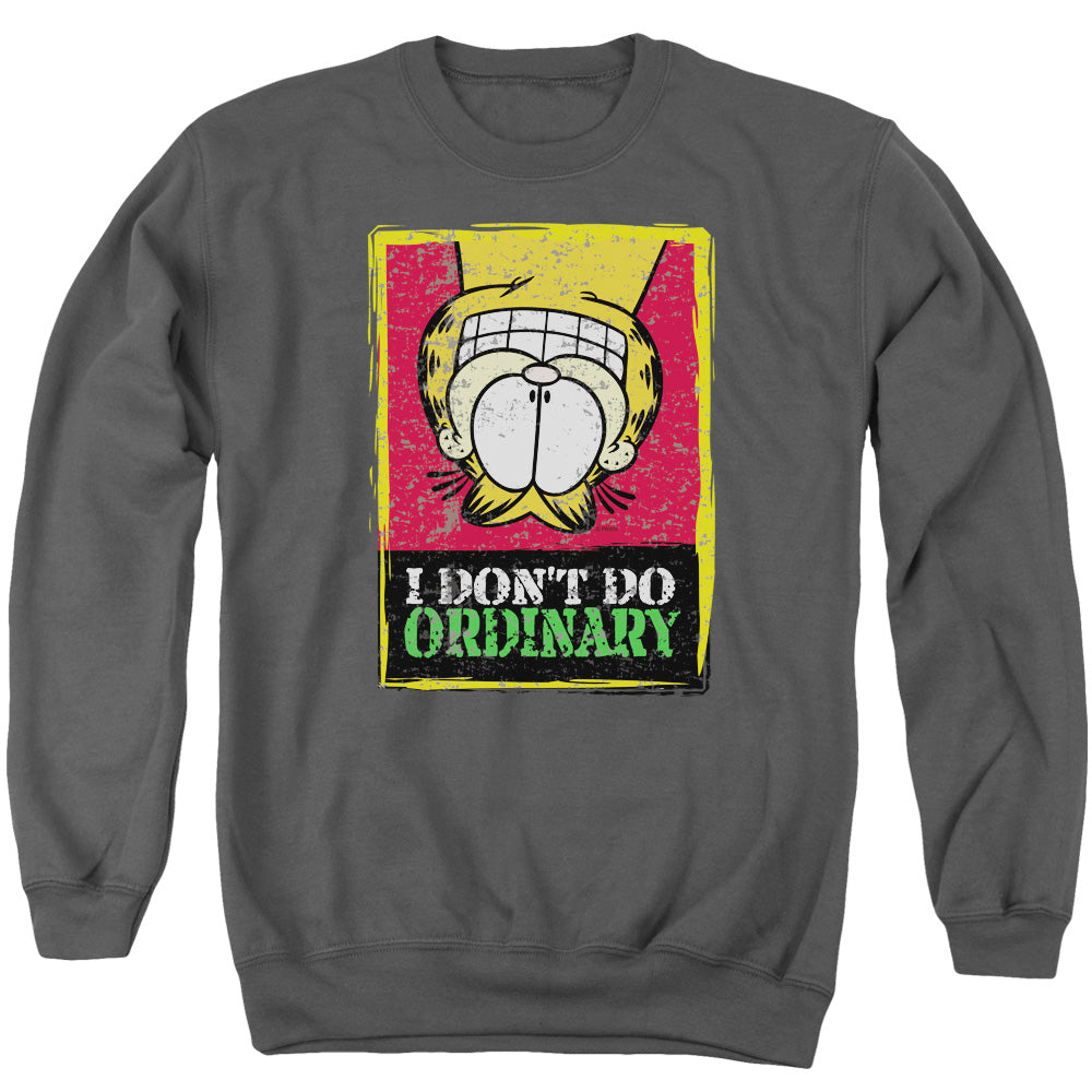 Garfield - I Don't Do Ordinary - Adult Crewneck Sweatshirt - Charcoal
