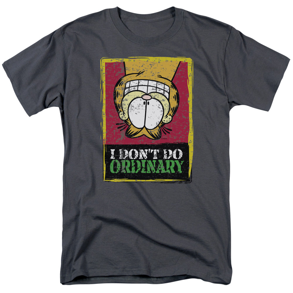 Garfield - I Dont Do Ordinary - Short Sleeve Adult 18/1 - Charcoal T-shirt
