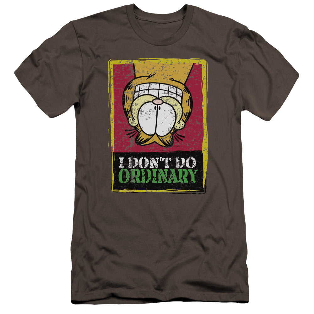 Garfield - I Dont Do Ordinary-premuim Canvas Adult Slim Fit 30/1 - Charcoal