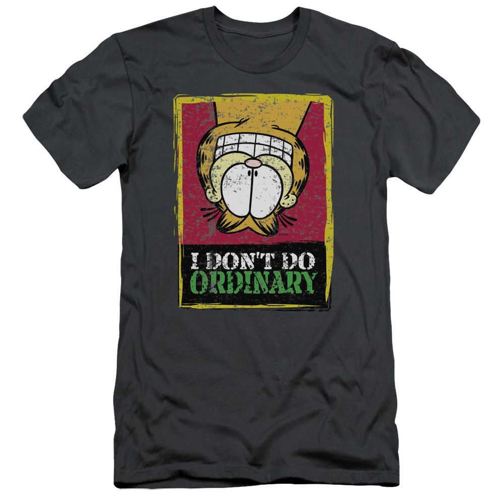 Garfield - I Dont Do Ordinary - Short Sleeve Adult 30/1 - Charcoal T-shirt