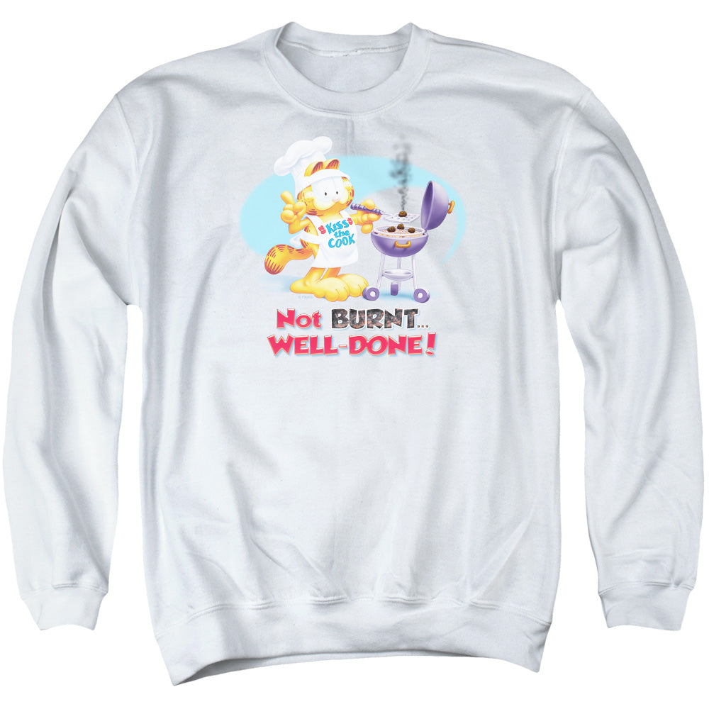 Garfield - Well Done - Adult Crewneck Sweatshirt - White