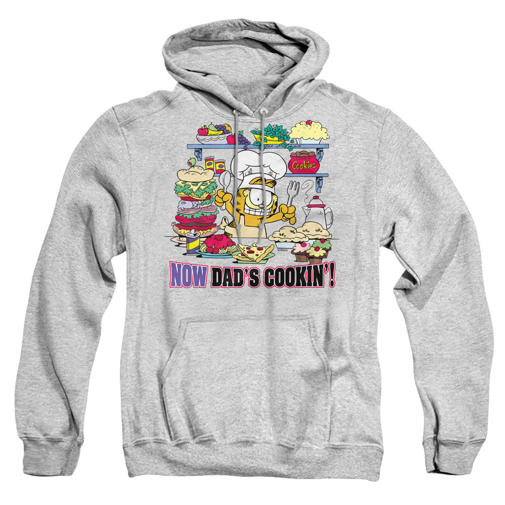Garfield - Now Dad's Cooking - Adult Pull-over Hoodie - Athletic Heather