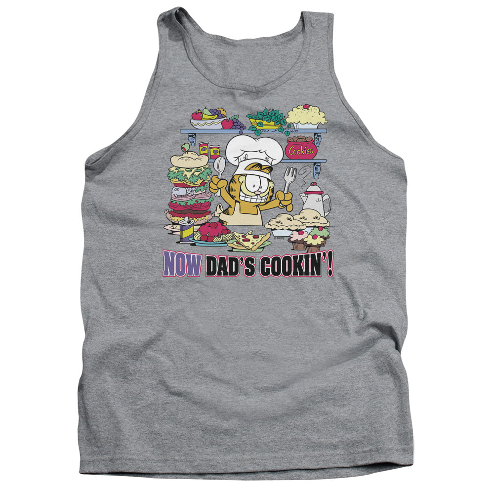 Garfield Now Dads Cooking - Adult Tank - Athletic Heather