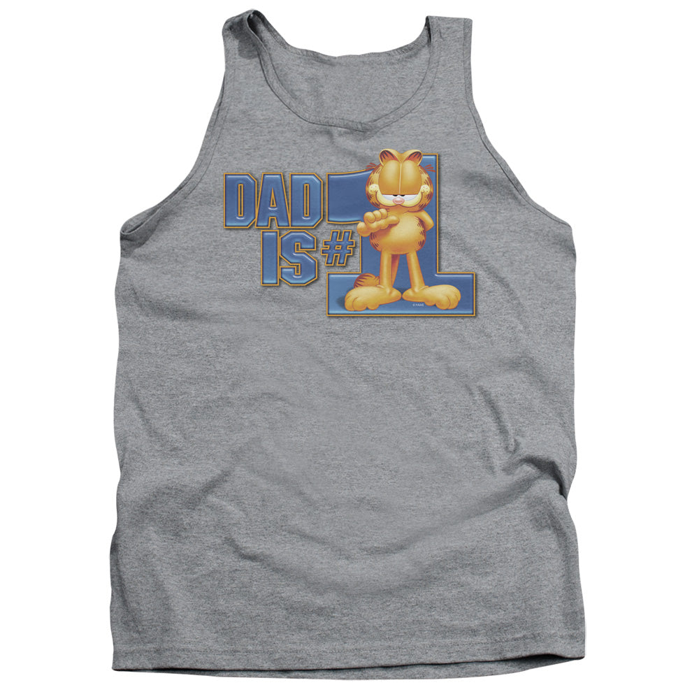Garfield - Dad Is Number One - Adult Tank - Athletic Heather
