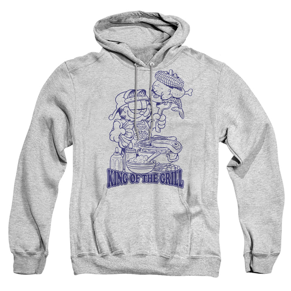Garfield - King Of The Grill - Adult Pull-over Hoodie - Athletic Heather