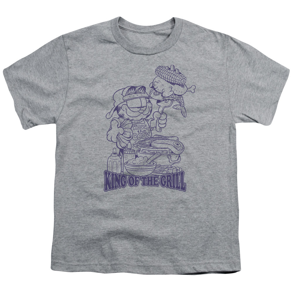 Garfield - King Of The Grill - Short Sleeve Youth 18/1 - Athletic Heather T-shirt