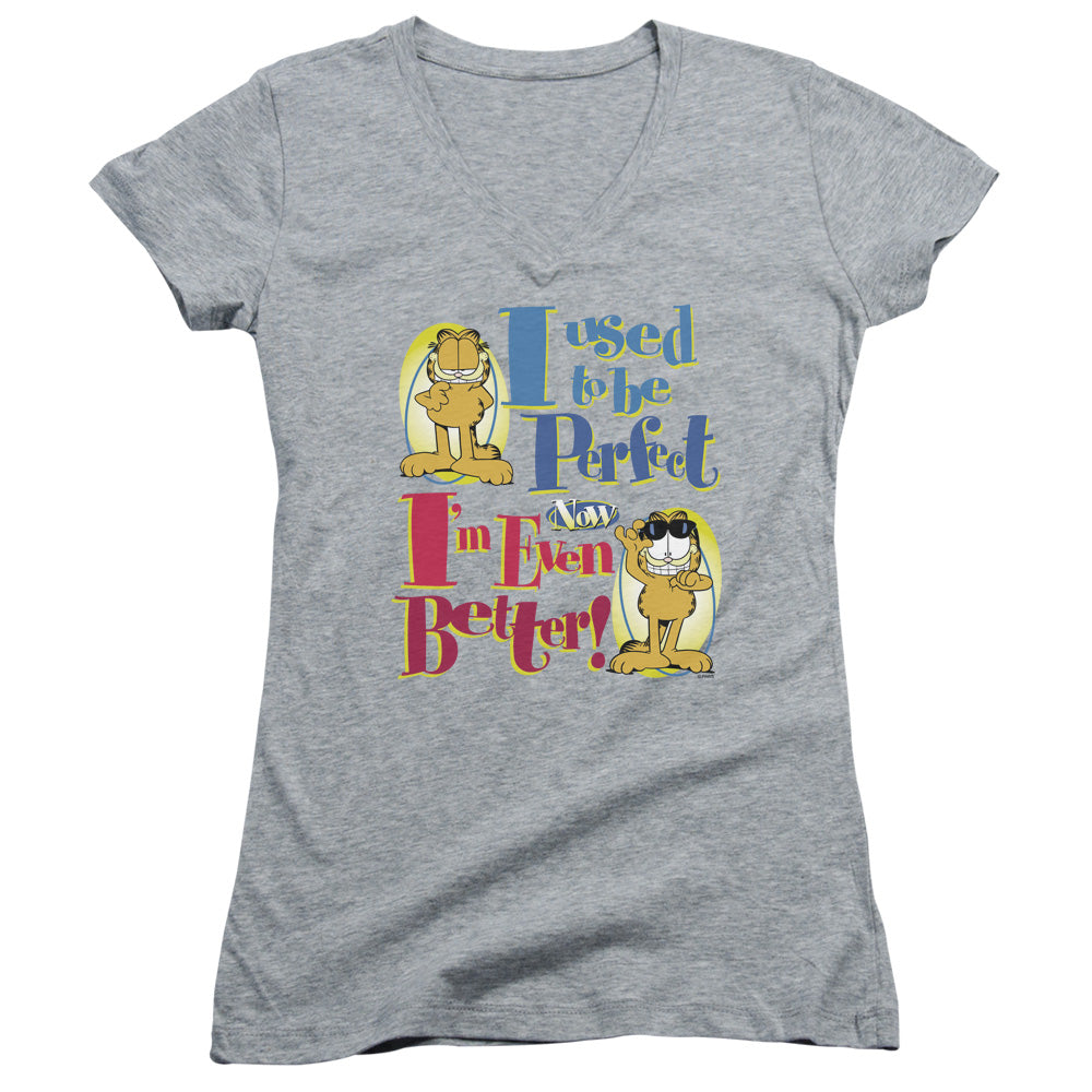 Garfield Even Better - Junior V-neck - Athletic Heather