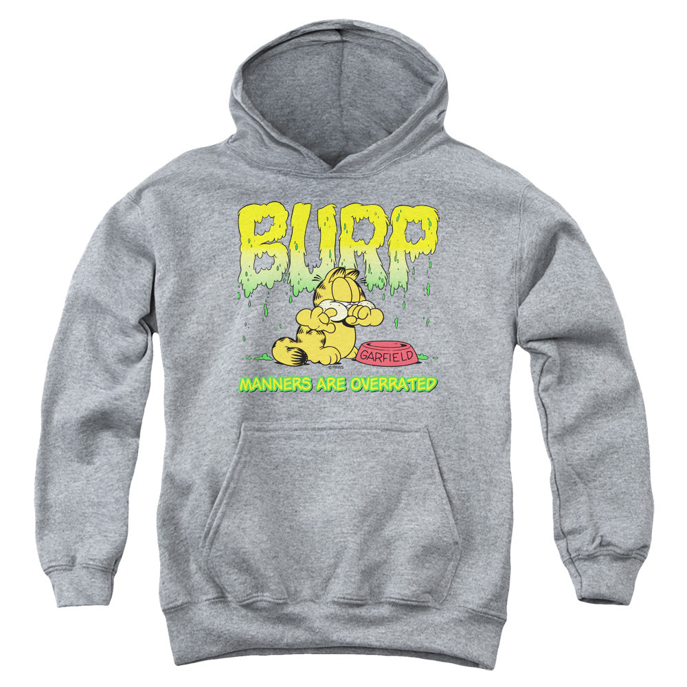 Garfield - Manners - Youth Pull-over Hoodie - Heather