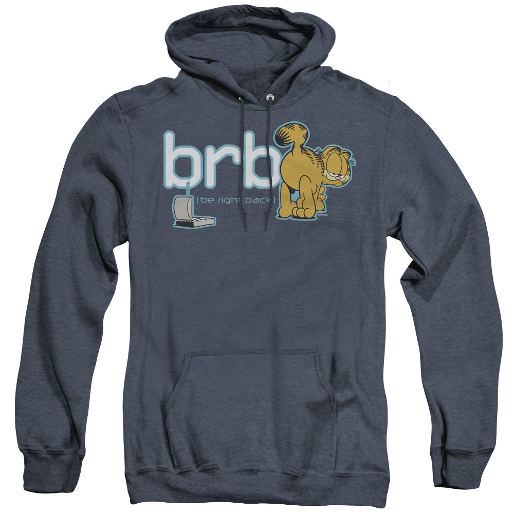 Garfield - Be Right Back - Adult Heather Hoodie - Navy