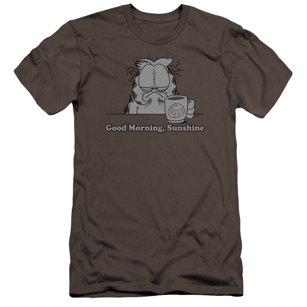 Garfield - Good Morning Sunshine-premuim Canvas Adult Slim Fit 30/1 - Charcoal