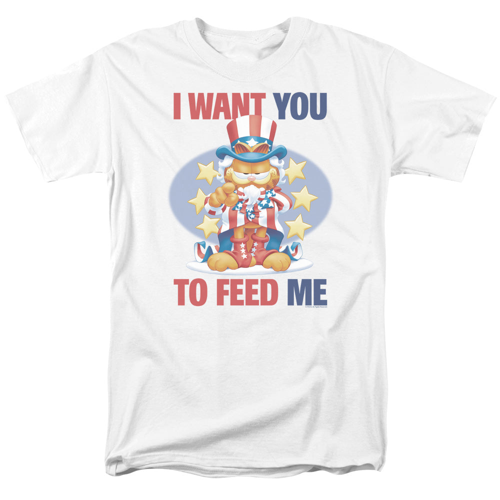Garfield - I Want You - Short Sleeve Adult 18/1 - White T-shirt