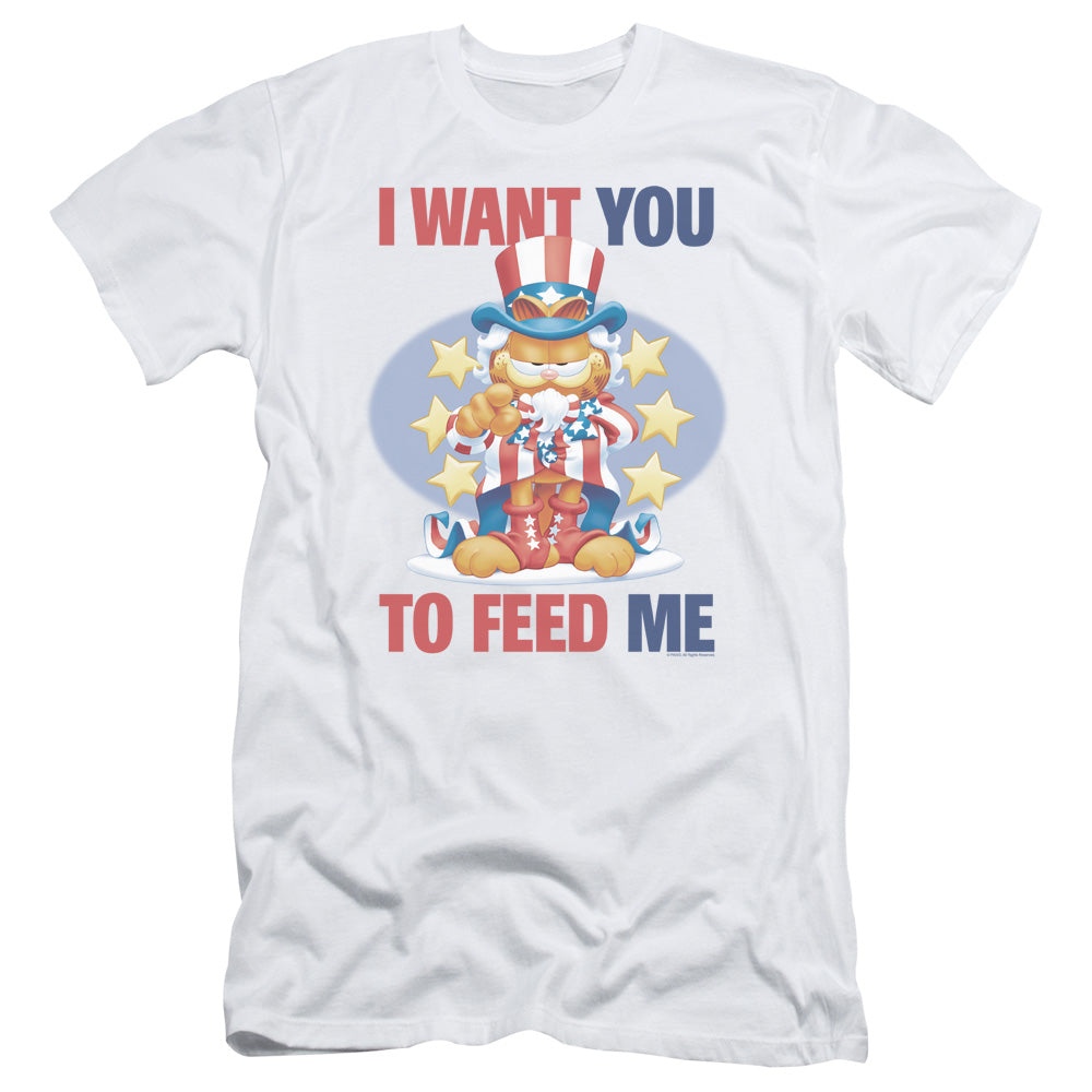 Garfield - I Want You - Short Sleeve Adult 30/1 - White T-shirt