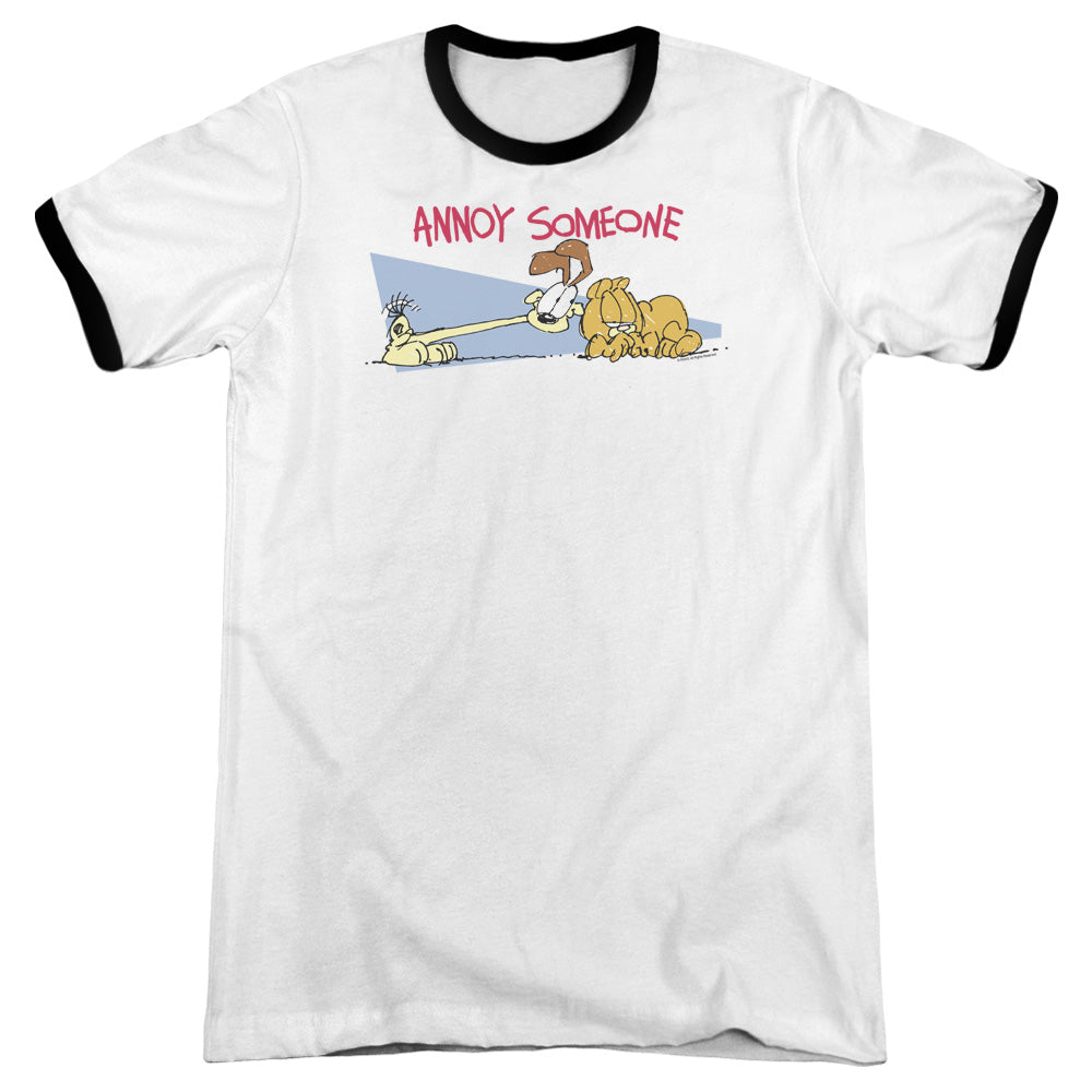 Garfield - Annoy Someone - Adult Ringer - White/black