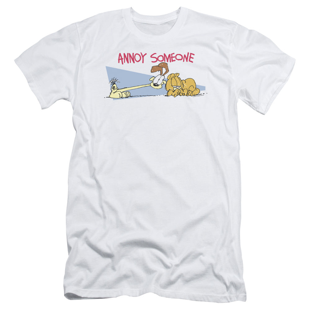 Garfield - Annoy Someone - Short Sleeve Adult 30/1 - White T-shirt