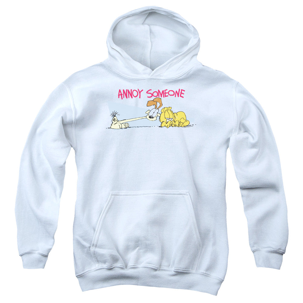 Garfield - Annoy Someone - Youth Pull-over Hoodie - White