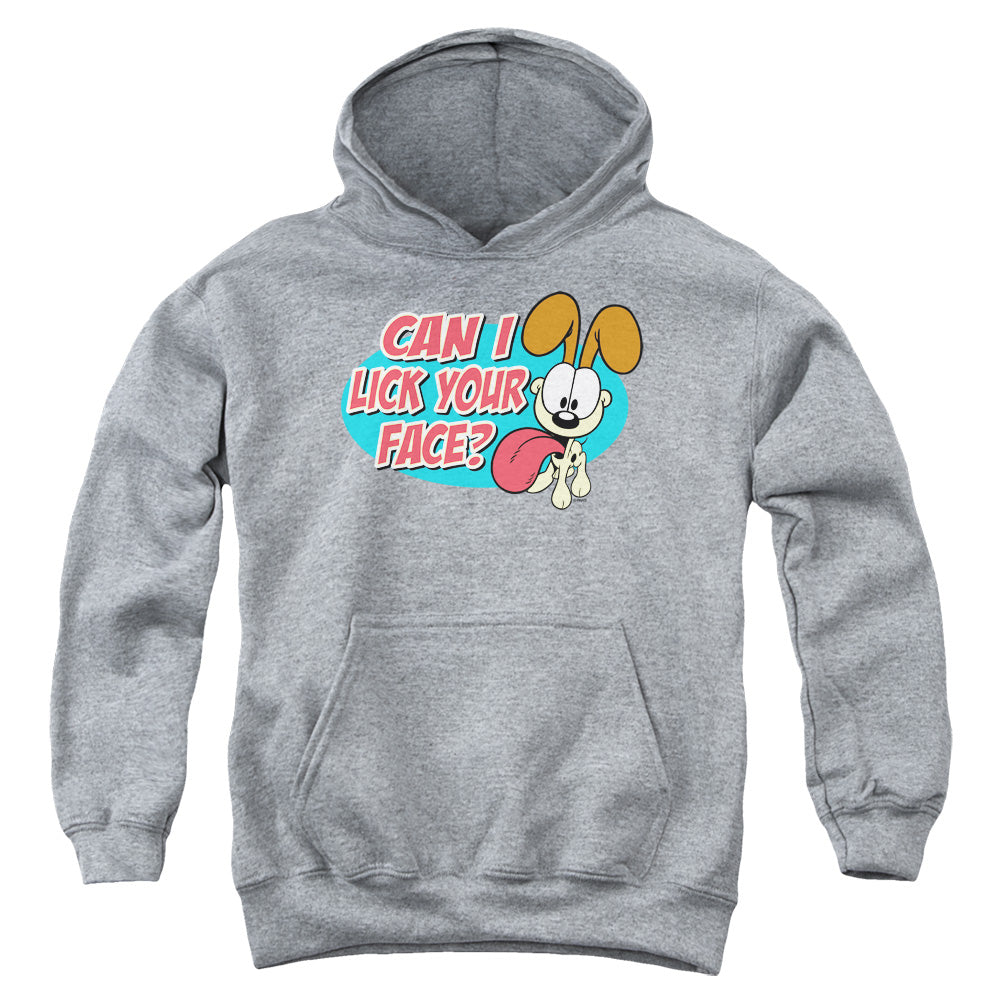 Garfield Question-youth Pull-over Hoodie - Heather