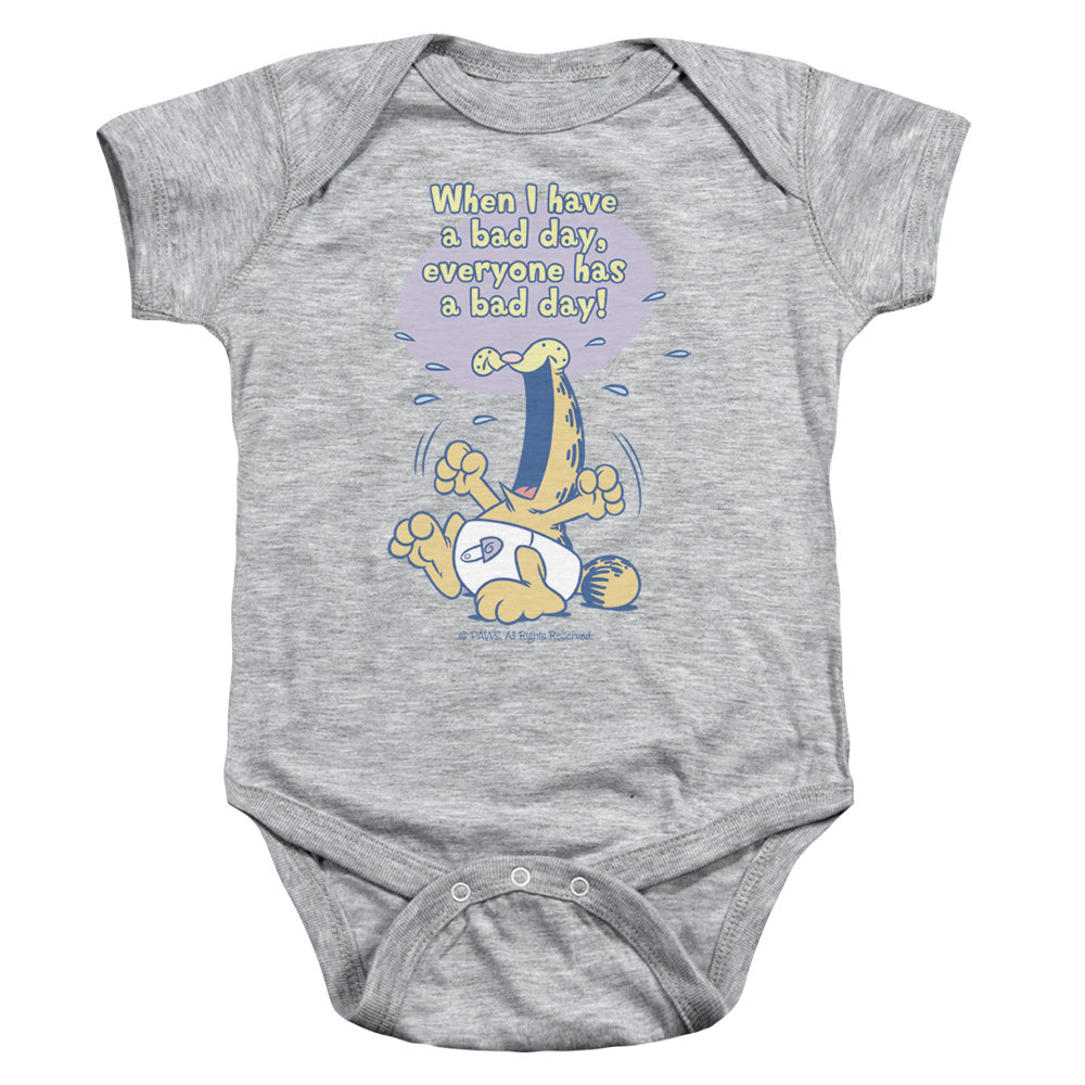 Garfield - Bad Day - Infant Snapsuit - Athletic Heather
