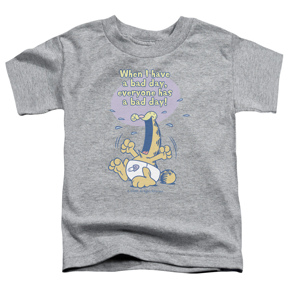 Garfield - Bad Day - Short Sleeve Toddler Tee - Athletic Heather T-shirt