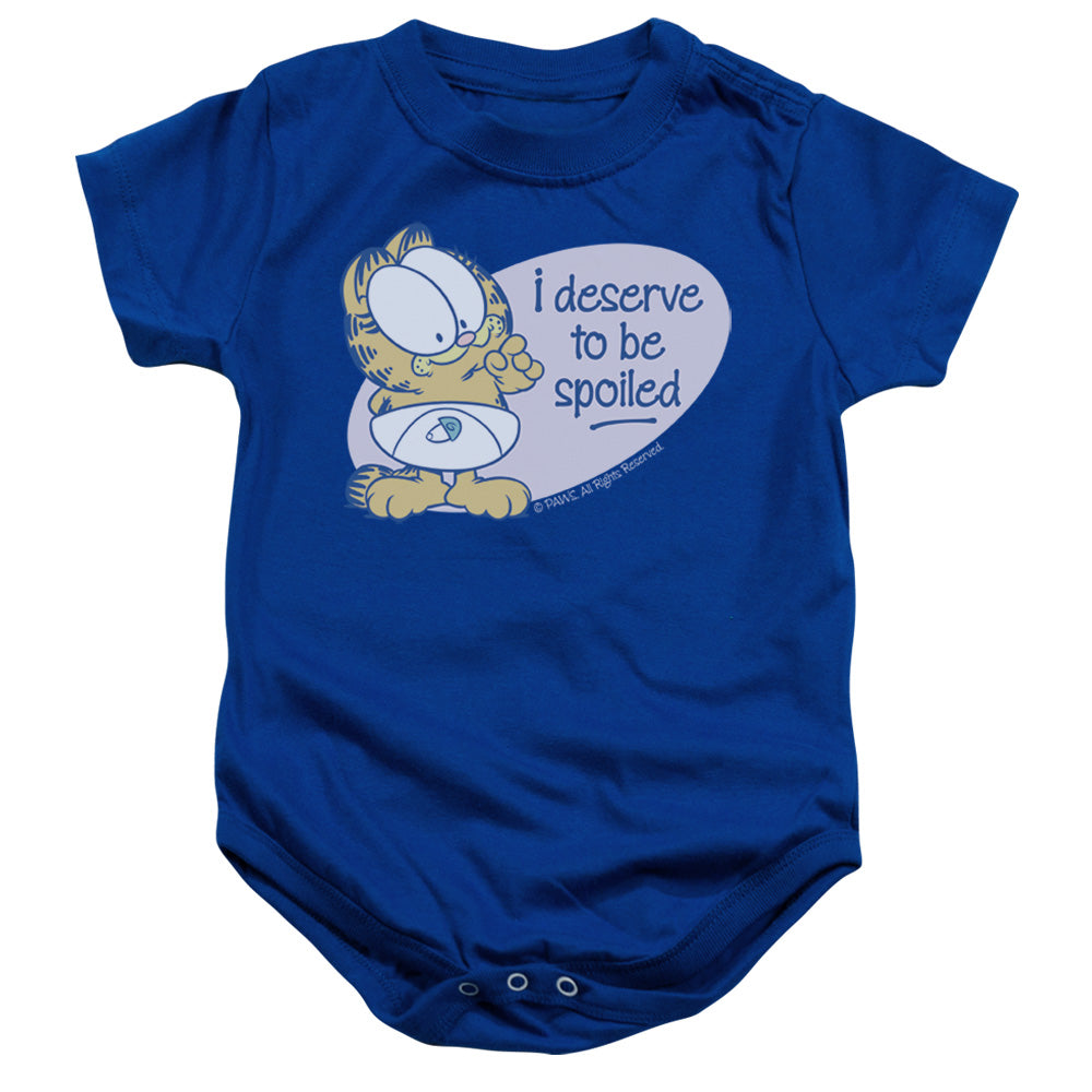 Garfield - Deserve To Be Spoiled - Infant Snapsuit - Royal Blue