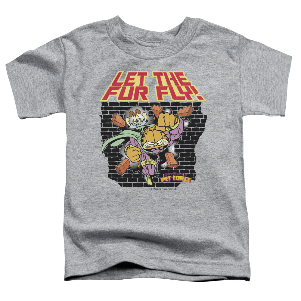 Garfield - Let The Fur Fly - Short Sleeve Toddler Tee - Athletic Heather T-shirt