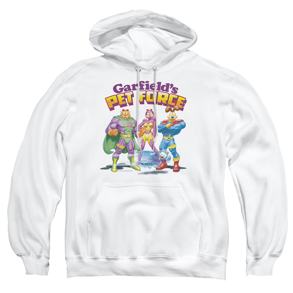 Garfield - Heroes Await - Adult Pull-over Hoodie - White