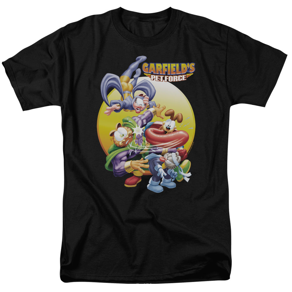 Garfield - Tongue Of Doom - Short Sleeve Adult 18/1 - Black T-shirt