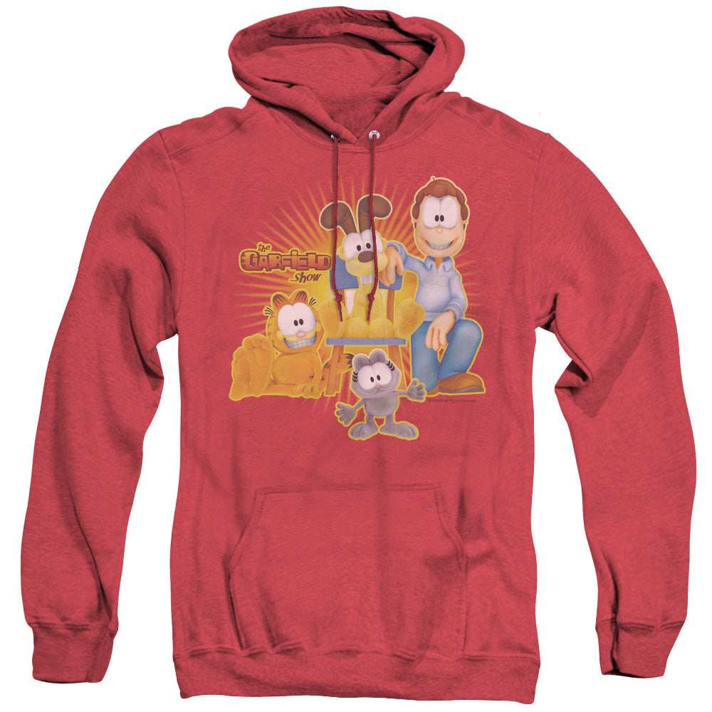 Garfield - Say Cheese - Adult Heather Hoodie - Red