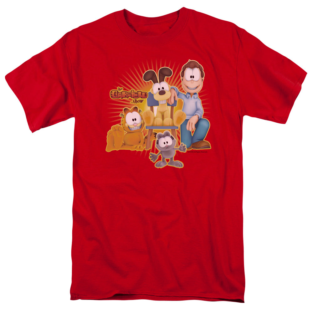Garfield - Say Cheese - Short Sleeve Adult 18/1 - Red T-shirt