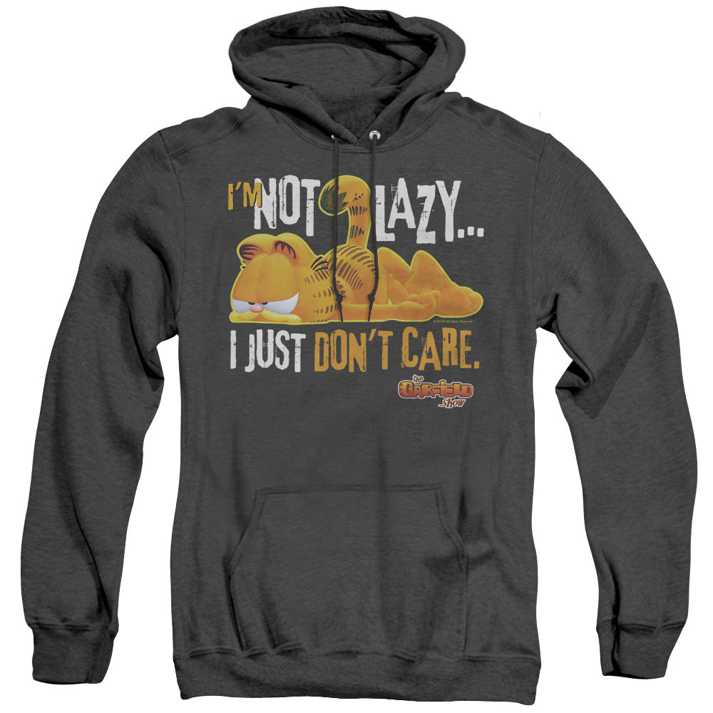 Garfield - Not Lazy - Adult Heather Hoodie - Black