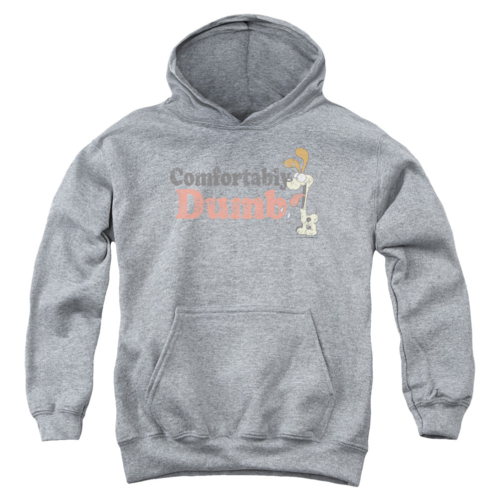 Garfield Comfortably Dumb-youth Pull-over Hoodie - Heather