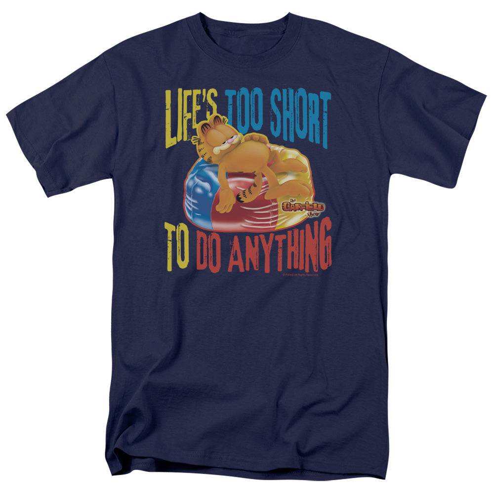 Garfield - Too Short - Short Sleeve Adult 18/1 - Navy T-shirt