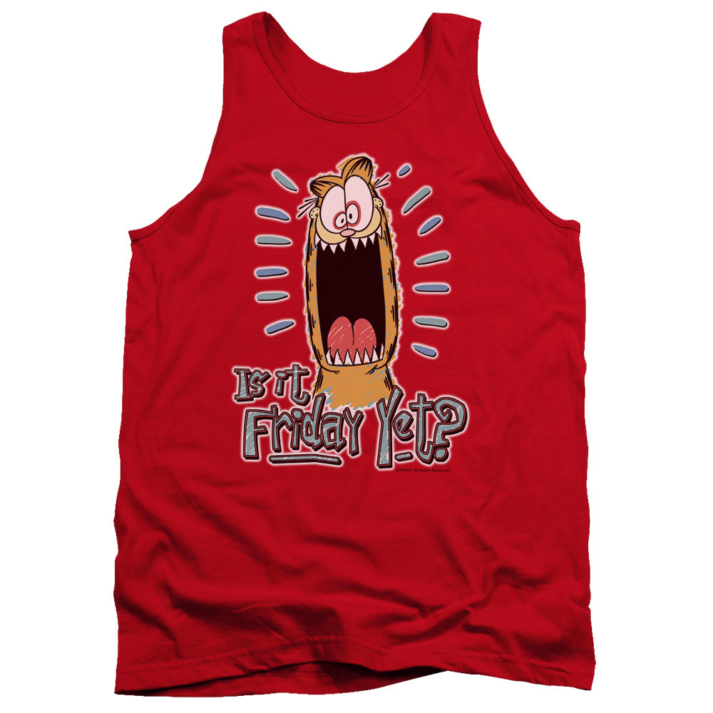 Garfield - Friday - Adult Tank - Red