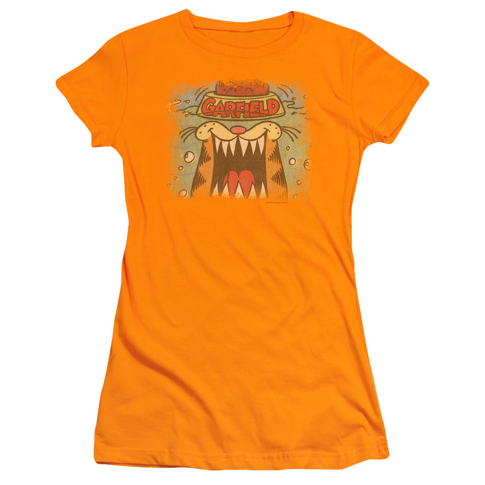 Garfield - From The Depths - Short Sleeve Junior Sheer - Orange T-shirt