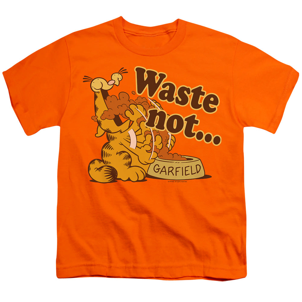 Garfield - Waste Not - Short Sleeve Youth 18/1 - Orange T-shirt