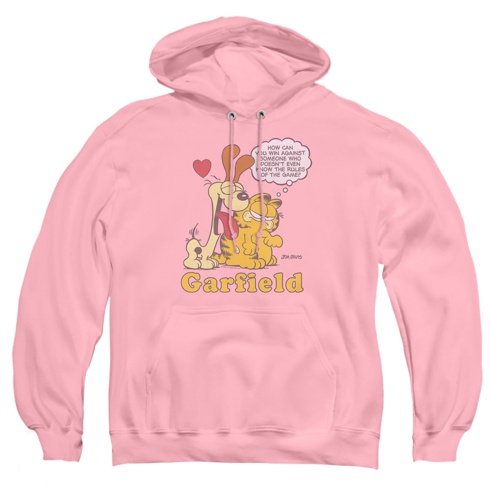 Garfield - Cant Win - Adult Pull-over Hoodie - Pink