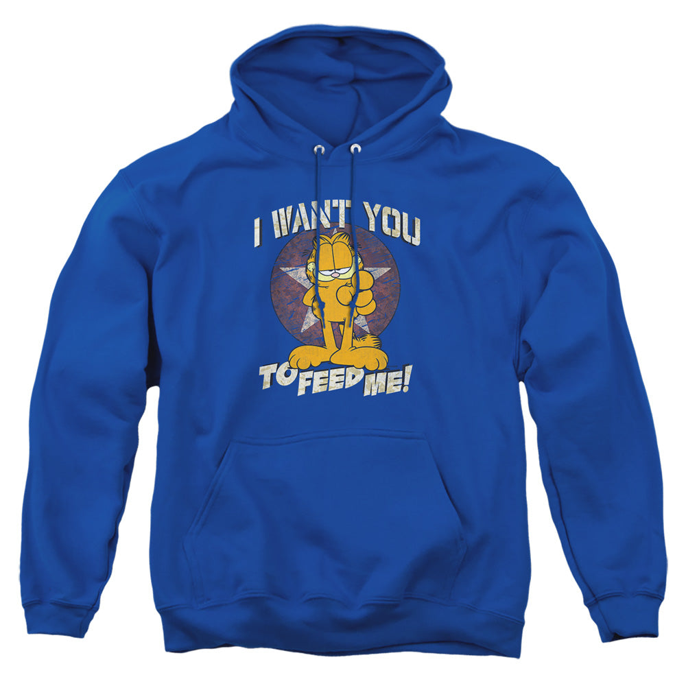 Garfield - I Want You - Adult Pull-over Hoodie - Royal Blue