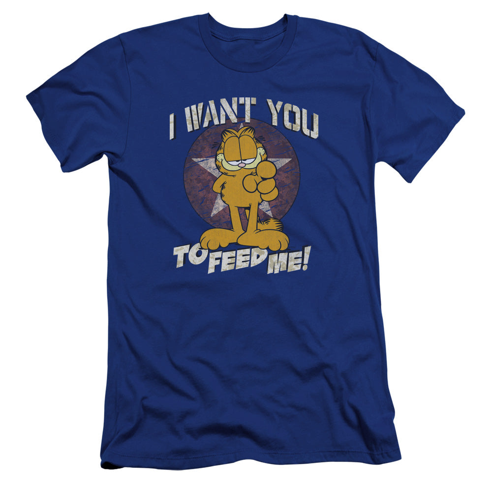 Garfield - I Want You-premuim Canvas Adult Slim Fit 30/1 - Royal Blue