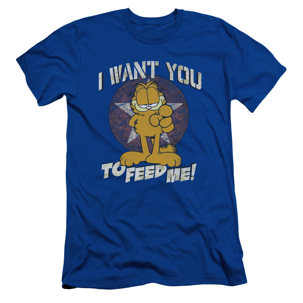 Garfield - I Want You - Short Sleeve Adult 30/1 - Royal Blue T-shirt