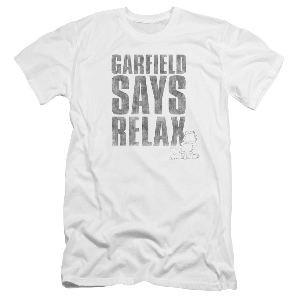Garfield - Relax-premuim Canvas Adult Slim Fit 30/1 - White