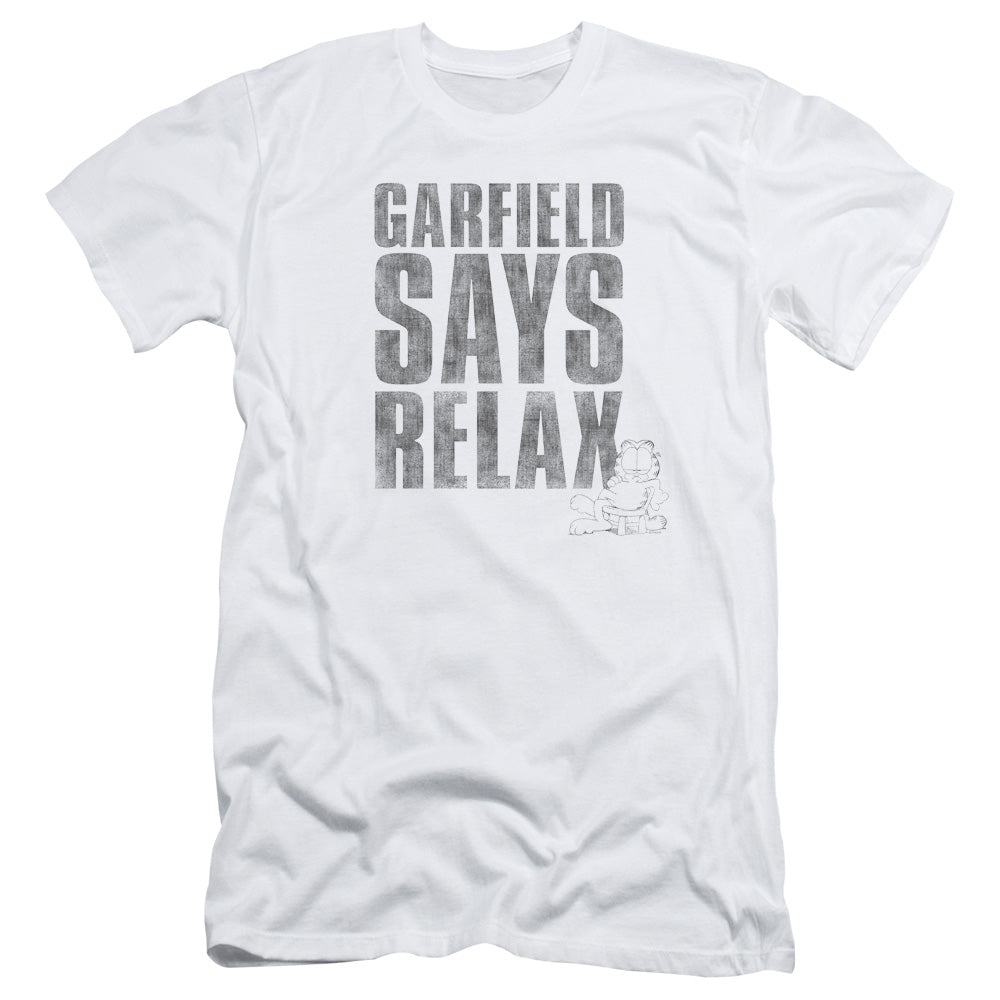 Garfield - Relax - Short Sleeve Adult 30/1 - White T-shirt