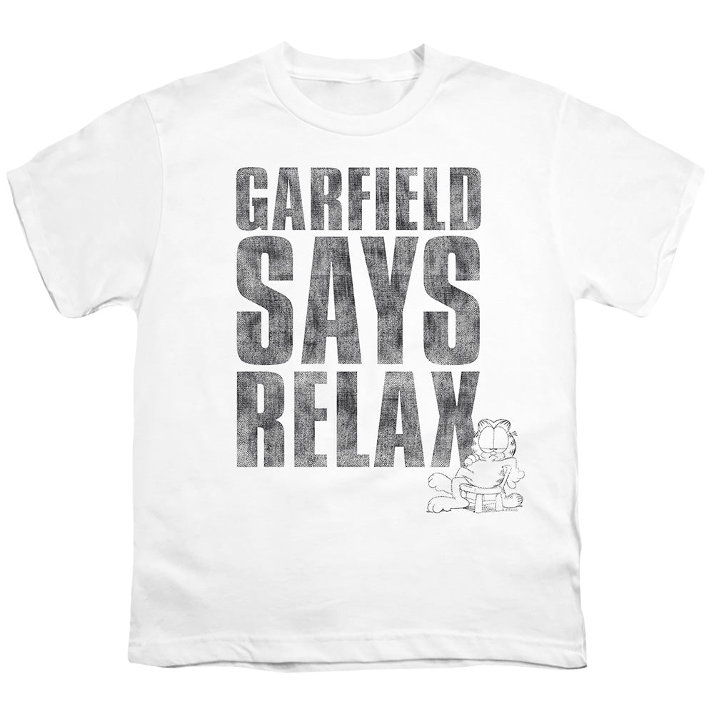 Garfield - Relax - Short Sleeve Youth 18/1 - White T-shirt