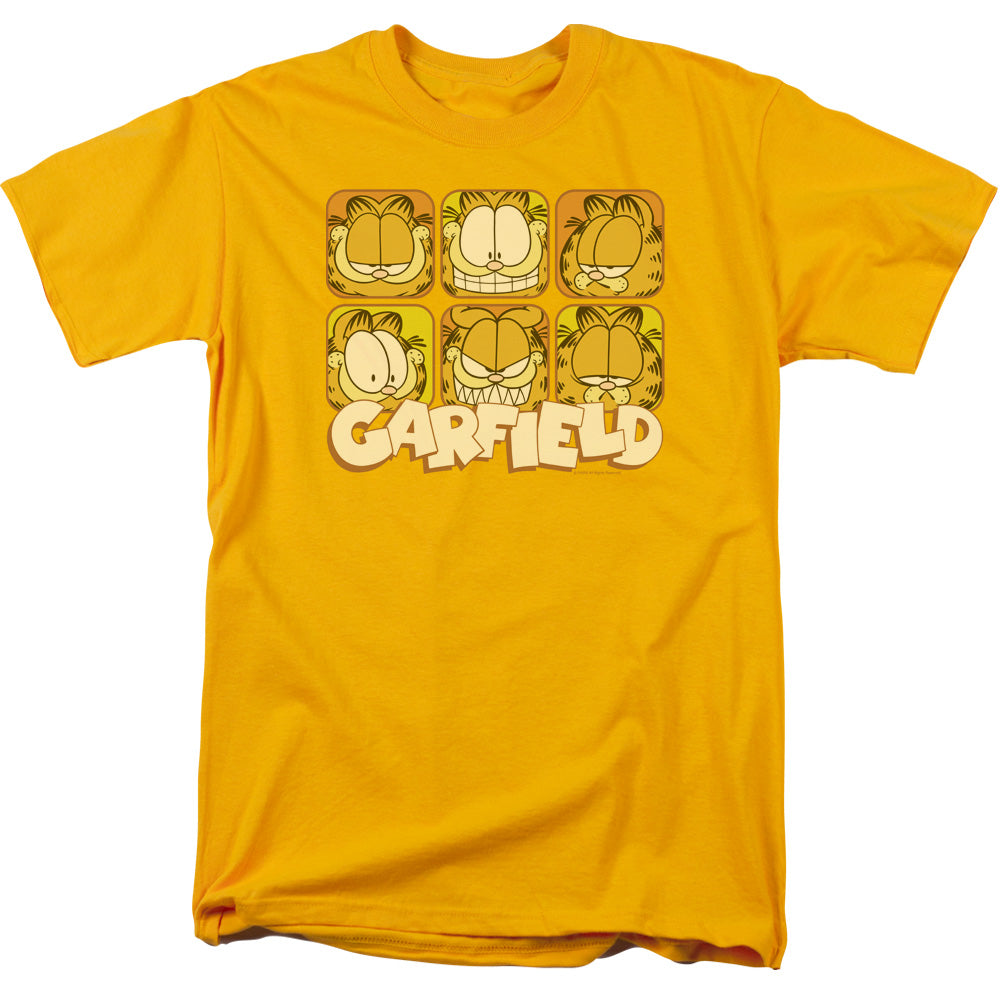 Garfield - Many Faces - Short Sleeve Adult 18/1 - Gold T-shirt