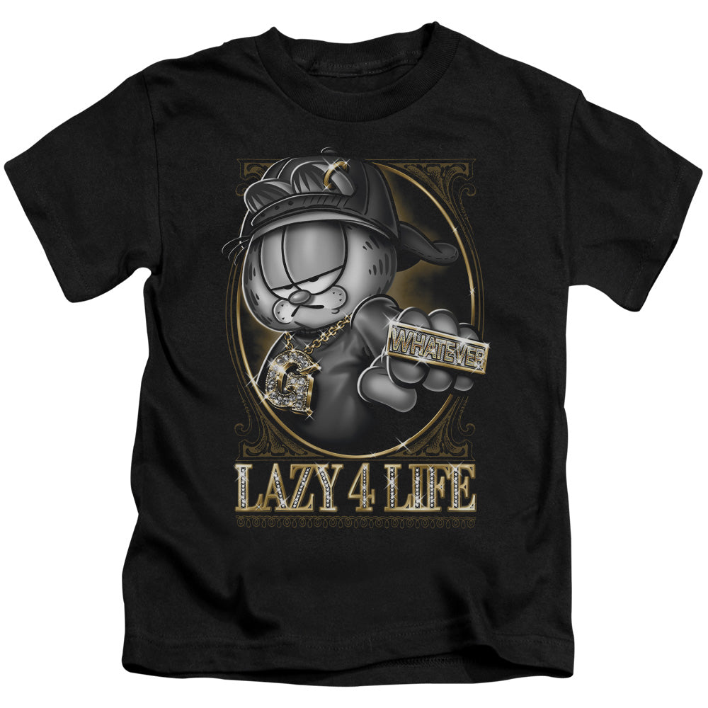 GARFIELD LAZY 4 LIFE - S/S JUVENILE 18/1 - BLACK - T-Shirt