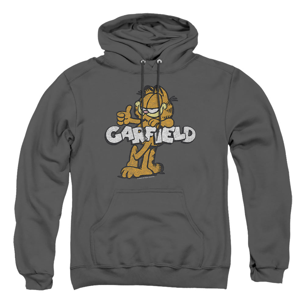 Garfield - Retro Garf - Adult Pull-over Hoodie - Charcoal