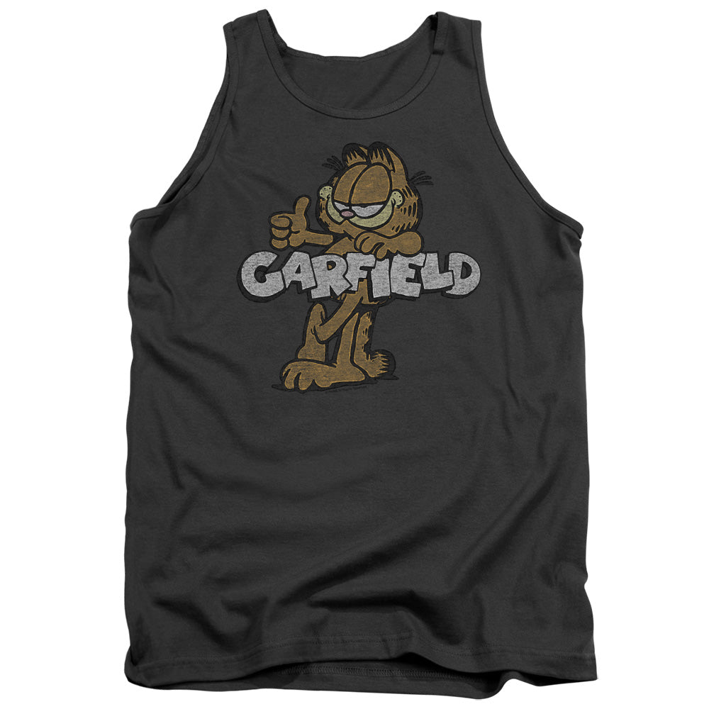 Garfield - Retro Garf - Adult Tank - Charcoal