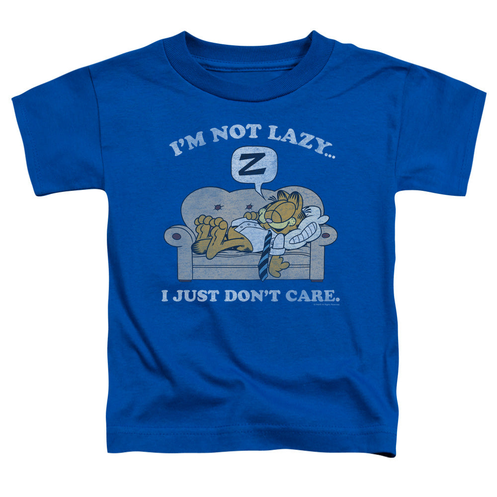 Garfield - Not Lazy - Short Sleeve Toddler Tee - Royal Blue T-shirt