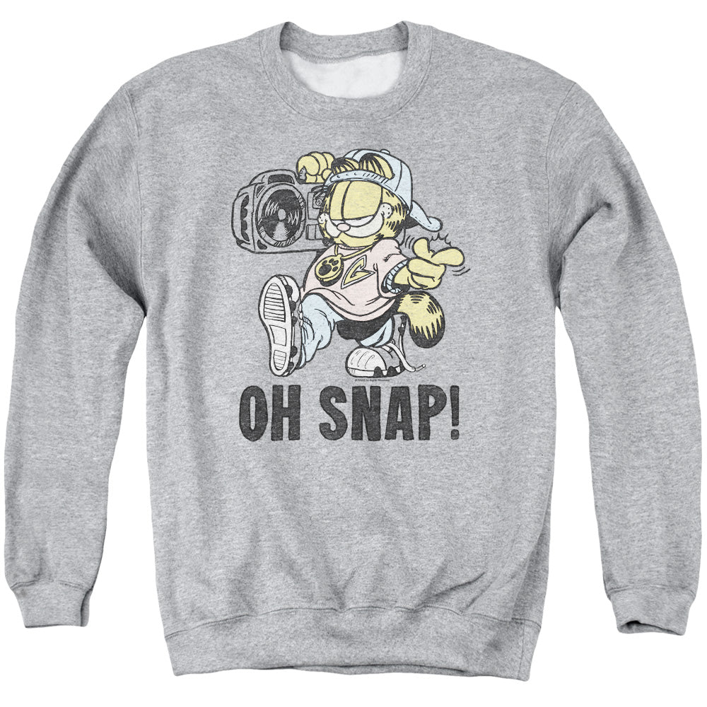 Garfield - Oh Snap - Adult Crewneck Sweatshirt - Athletic Heather