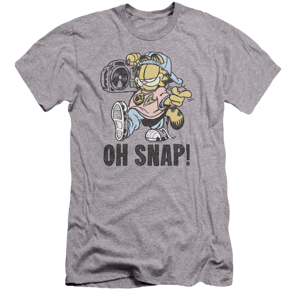 Garfield - Oh Snap-premuim Canvas Adult Slim Fit 30/1 - Athletic Heather