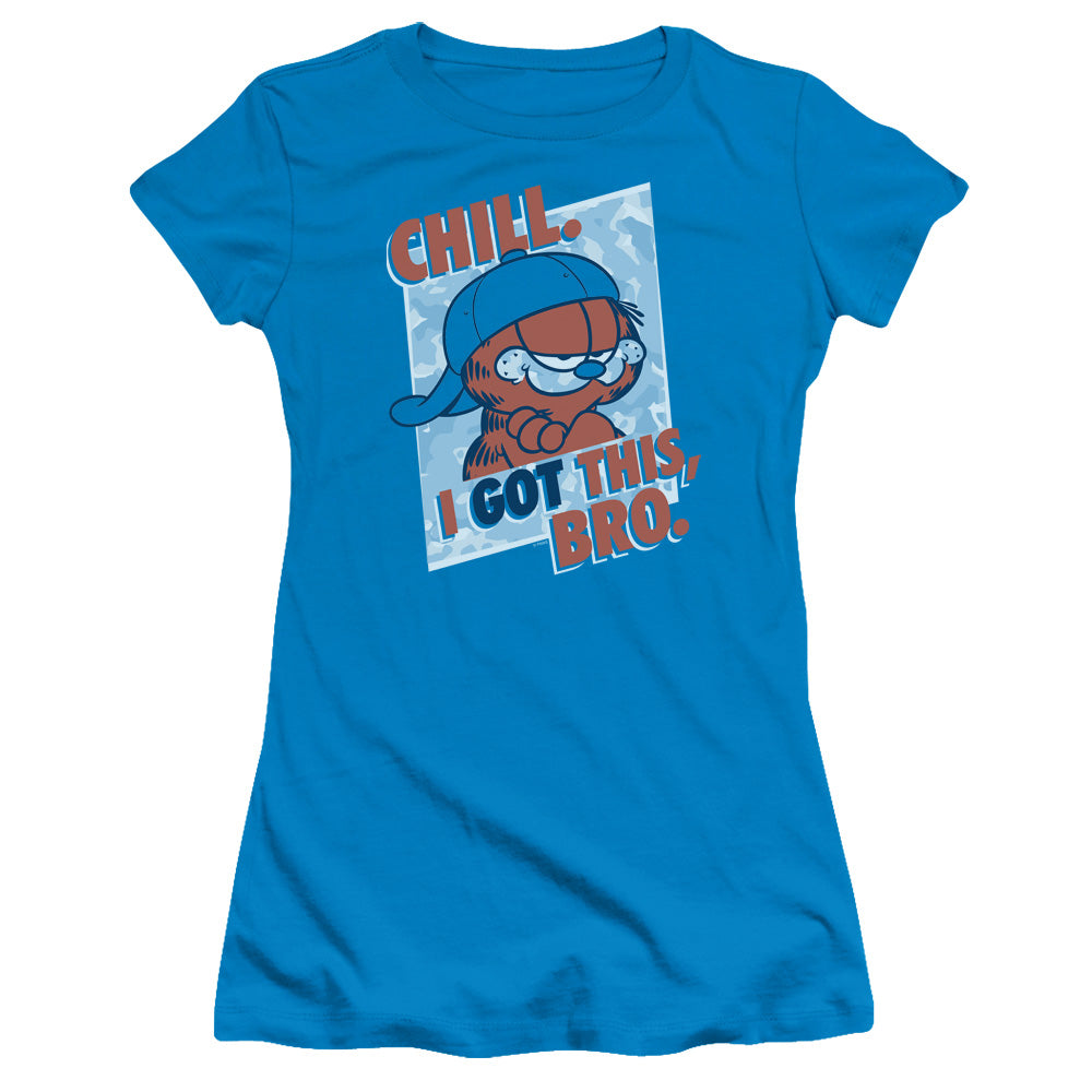Garfield - I Got This Bro - Short Sleeve Junior Sheer - Turquoise T-shirt
