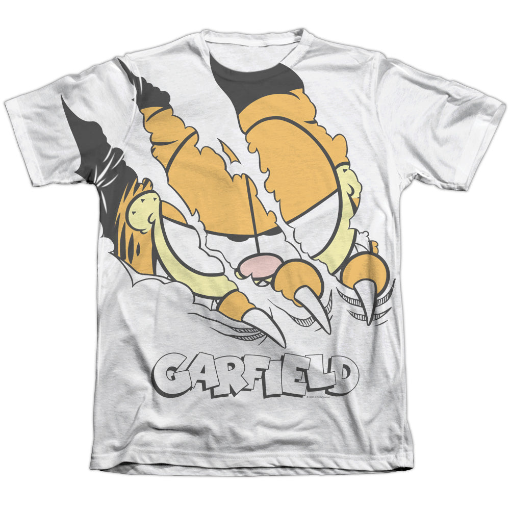 Garfield - Torn - Adult Poly/cotton Short Sleeve Tee - White T-shirt